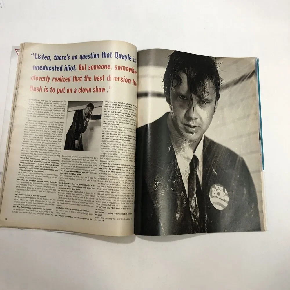 INTERVIEW Magazine, TIM ROBBINS, Sonic Youth, Martha Stewart, LYPSINKA August 92